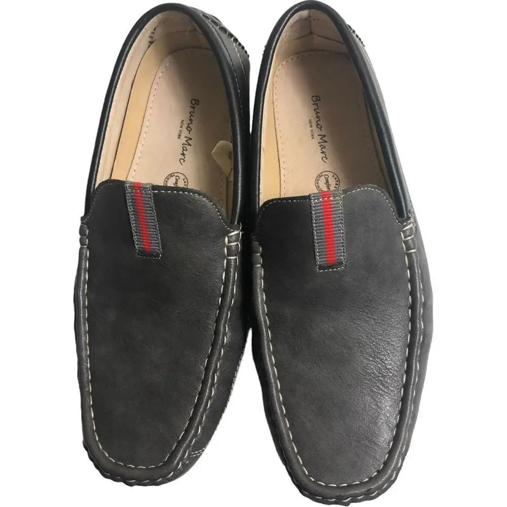 Bruno Marc Gray Penny Loafers Moccasins